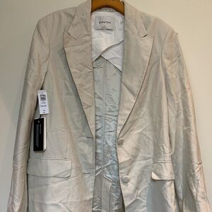 Aritzia Babaton Tahoma Blazer Matte Pearl Size Medium